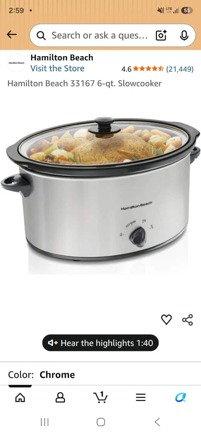 Hamilton Beach 6-qt. Slow Cooker - photo 2