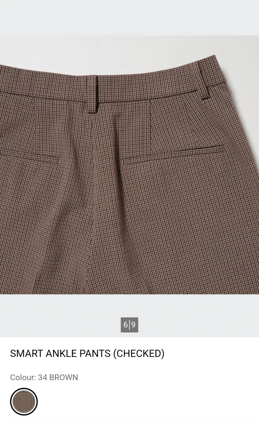 NWOT Uniqlo Smart Ankle Pants (Checked) - photo 5