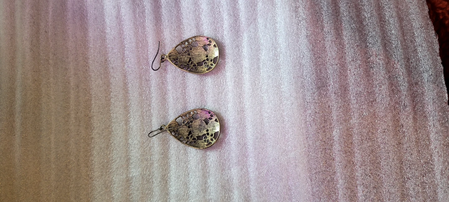 Teardrop Floral Dangle Earrings - photo 2
