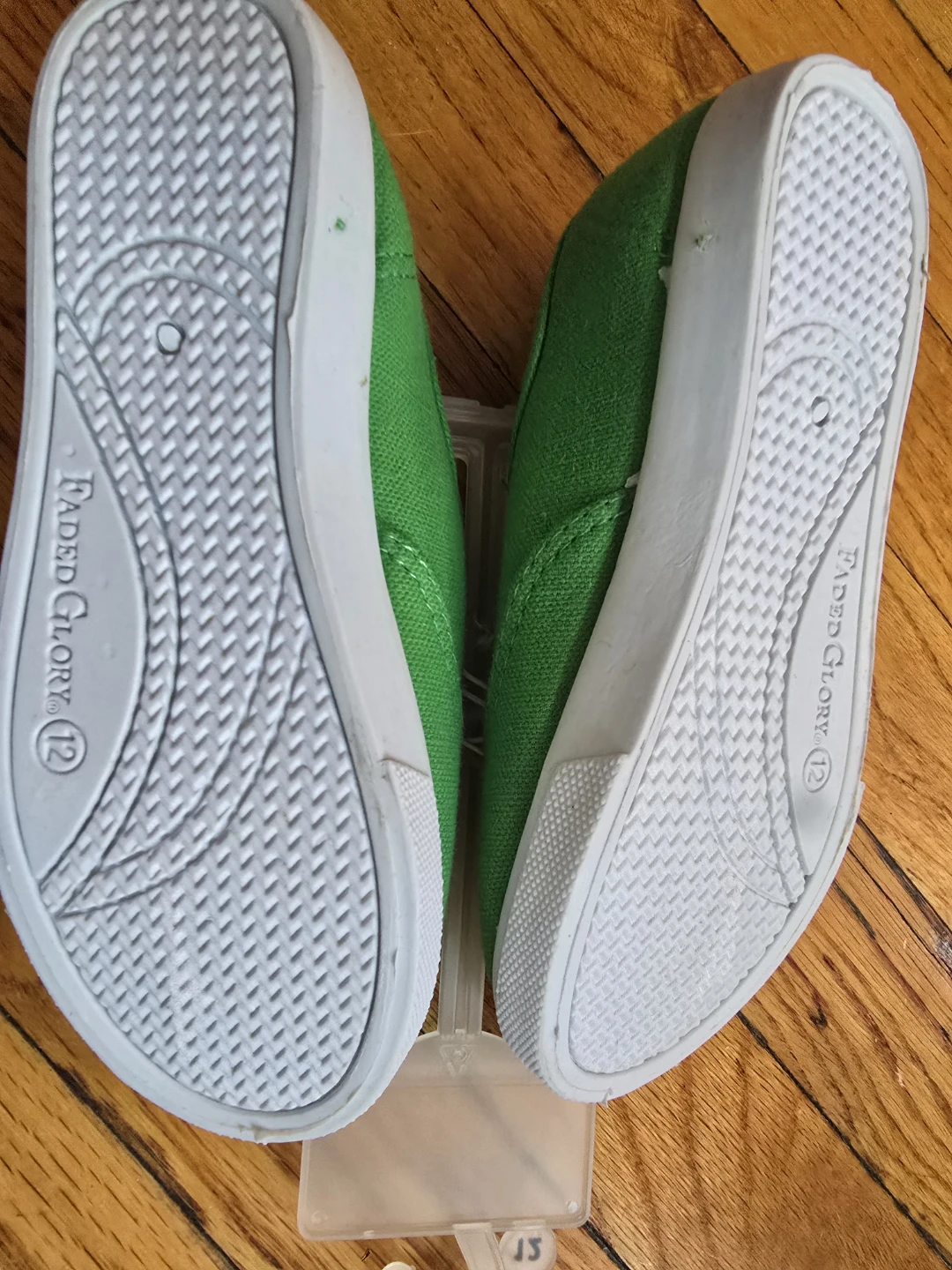 Faded Glory Green Canvas Sneakers - Toddler Size 12 - photo 2
