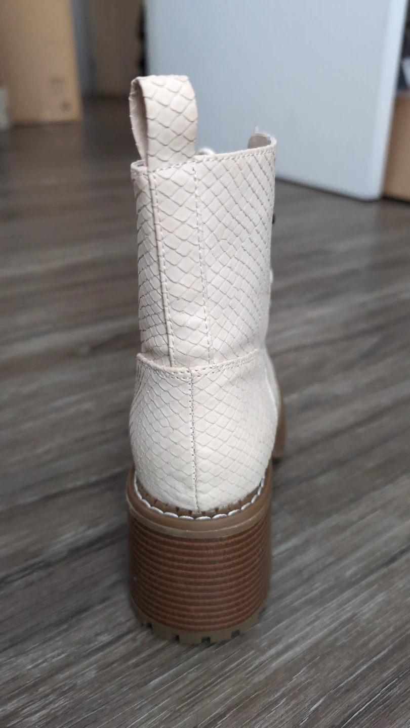 IVORY SNAKE Combat Boots - photo 5