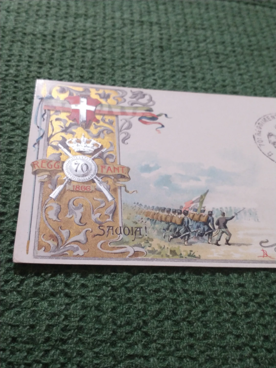 Sweet 1910s-1920s Mint Italian Postcard - 70th Infantry Regiment - photo 4