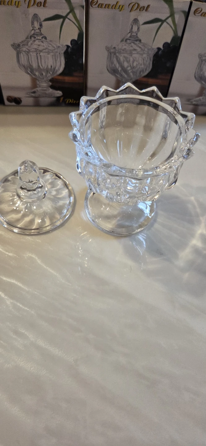 Crystal Candy Pot with Lid $10 each - photo 4