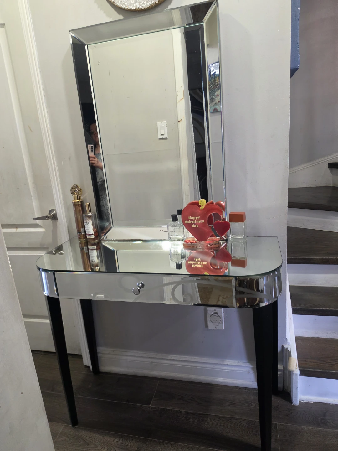 Mirrored Console Table with Drawer - photo 2