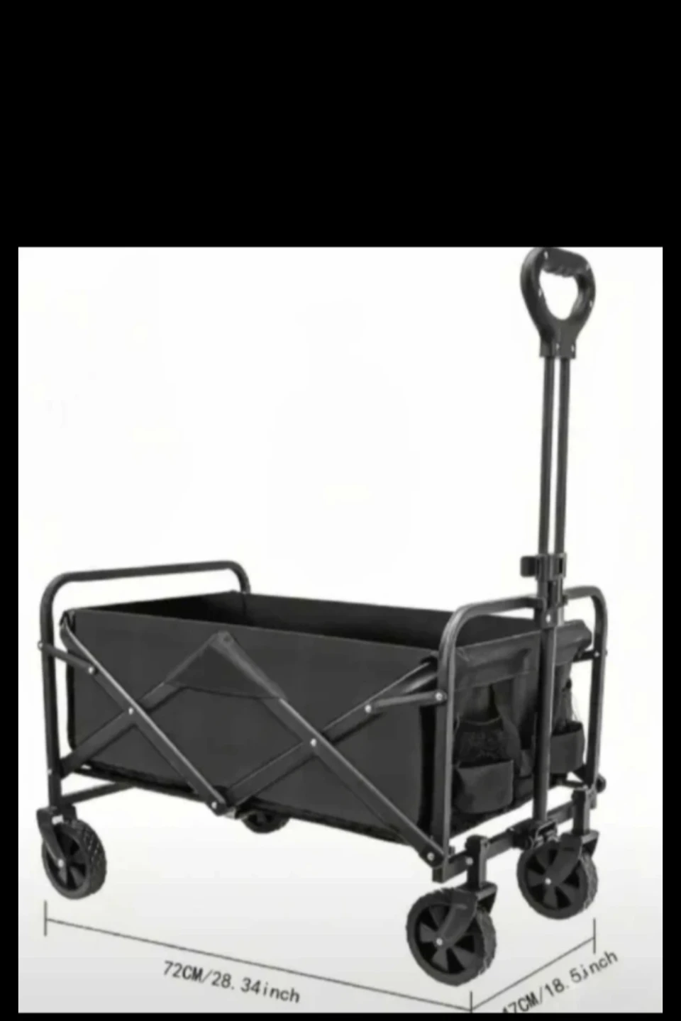 Black Folding Wagon Cart