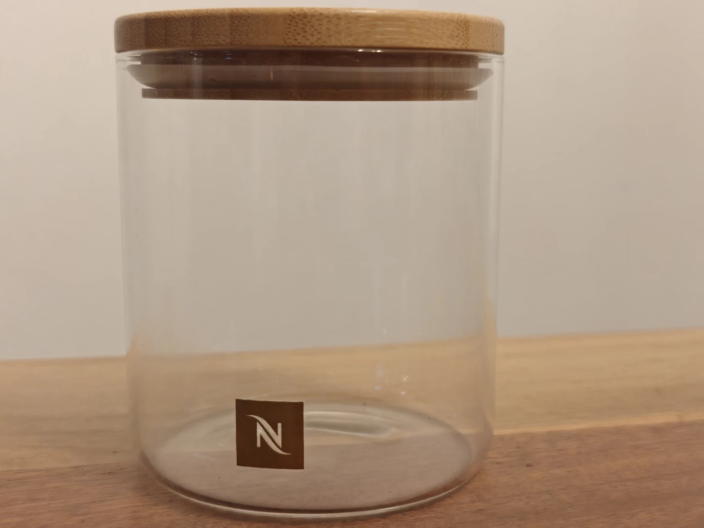 Nespresso Glass Storage Jar with Bamboo Lid - photo 3