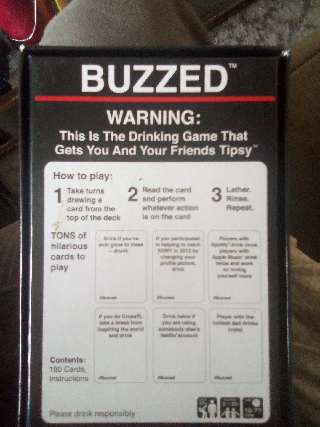BUZZED Drinking Game - 180 Cards - photo 2