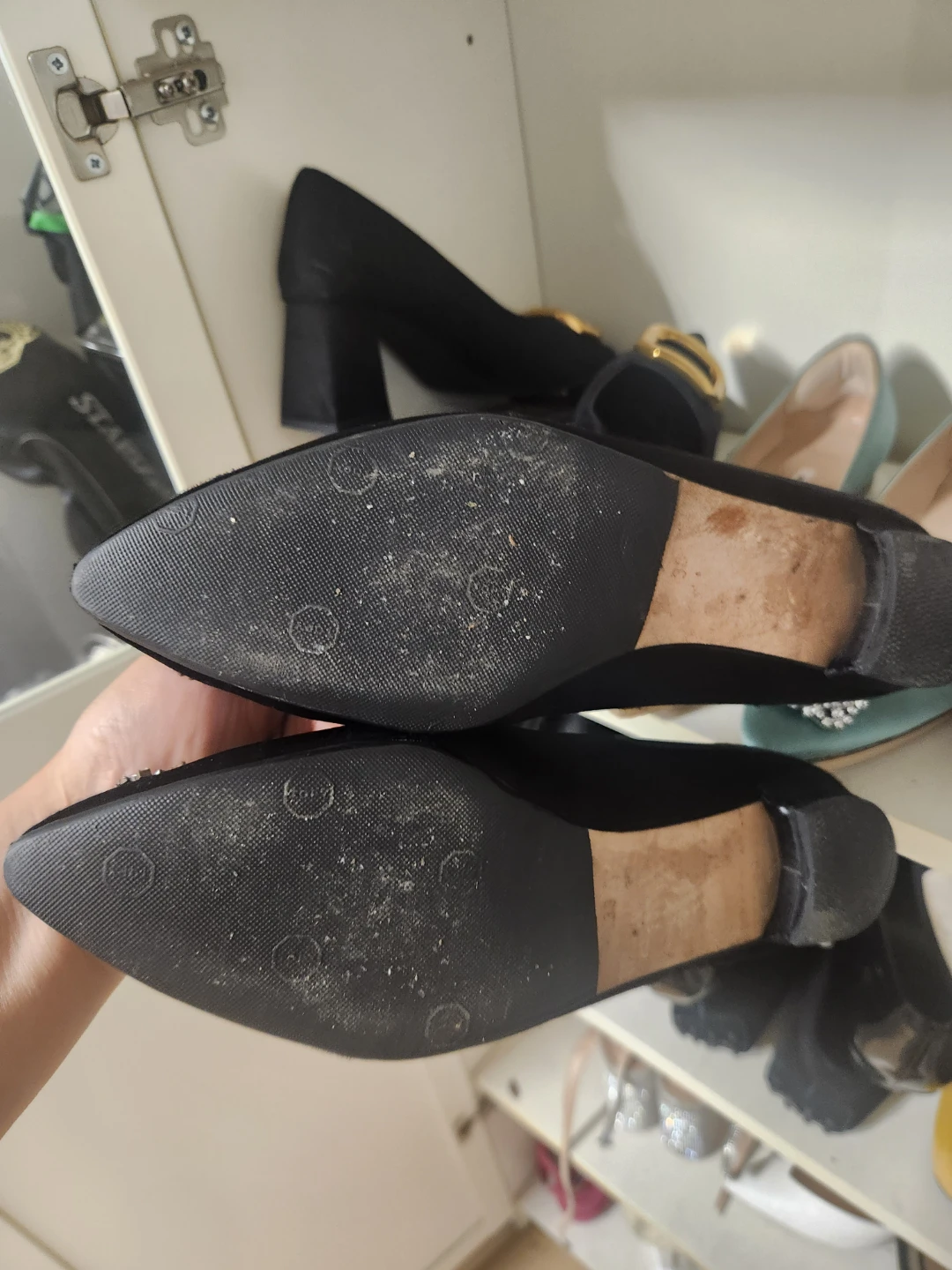 Manolo Blahnik Black Embellished Flats - photo 3
