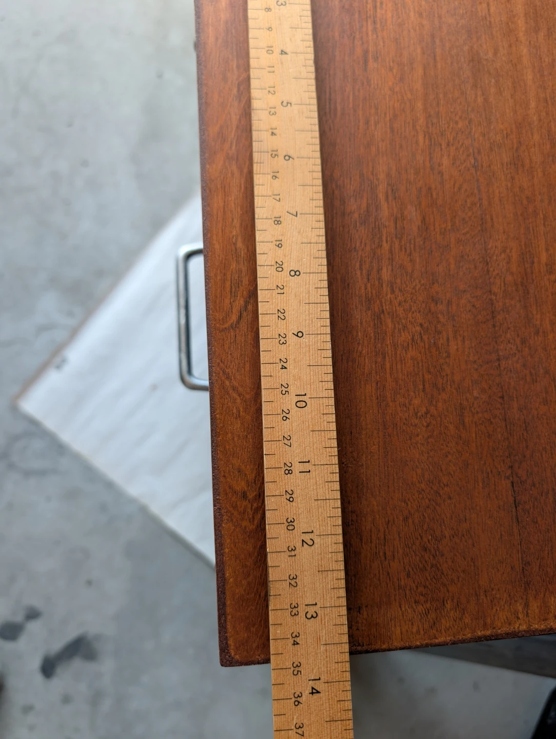 Wooden Top Side Table with Drawer and Shelf - photo 5