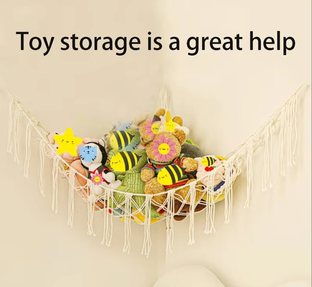 Macrame Toy Hammock Net Organizer - NEW - photo 2