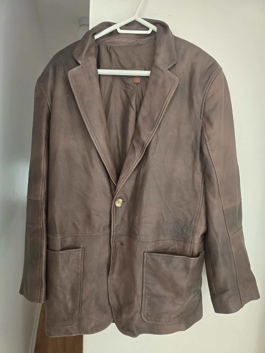 Brown Leather Blazer by Danier