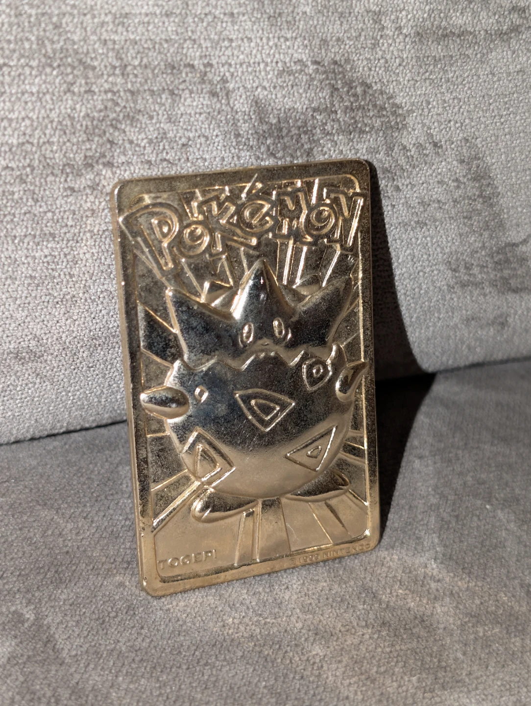 1999 Burger King Pokémon Togepi 23K Gold-Plated Trading Card