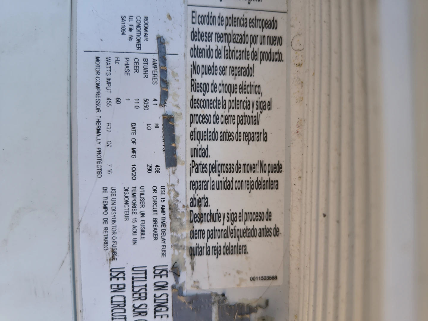 GE air conditioner 5050 btu - photo 3