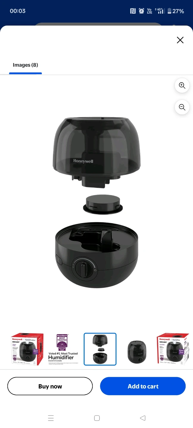 Honeywell Mini Mist Ultrasonic Cool Mist Humidifier - photo 3