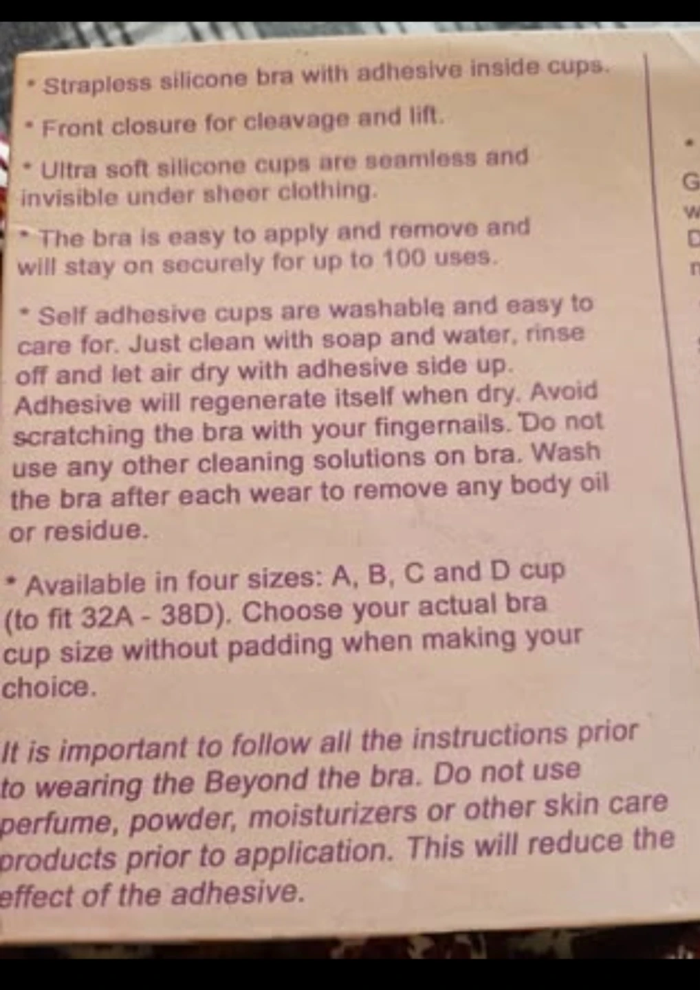 Strapless Silicone Bra Cups - Size B - photo 3
