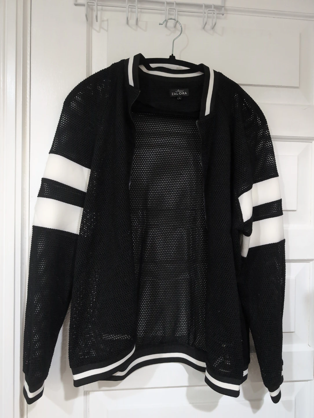 Zalora Black Mesh Bomber Jacket Large