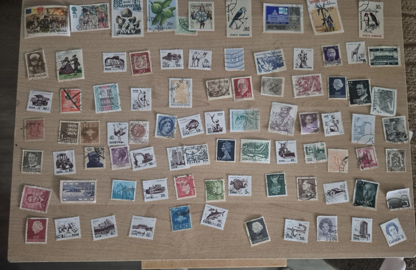 Collection of assorted postage stamps
