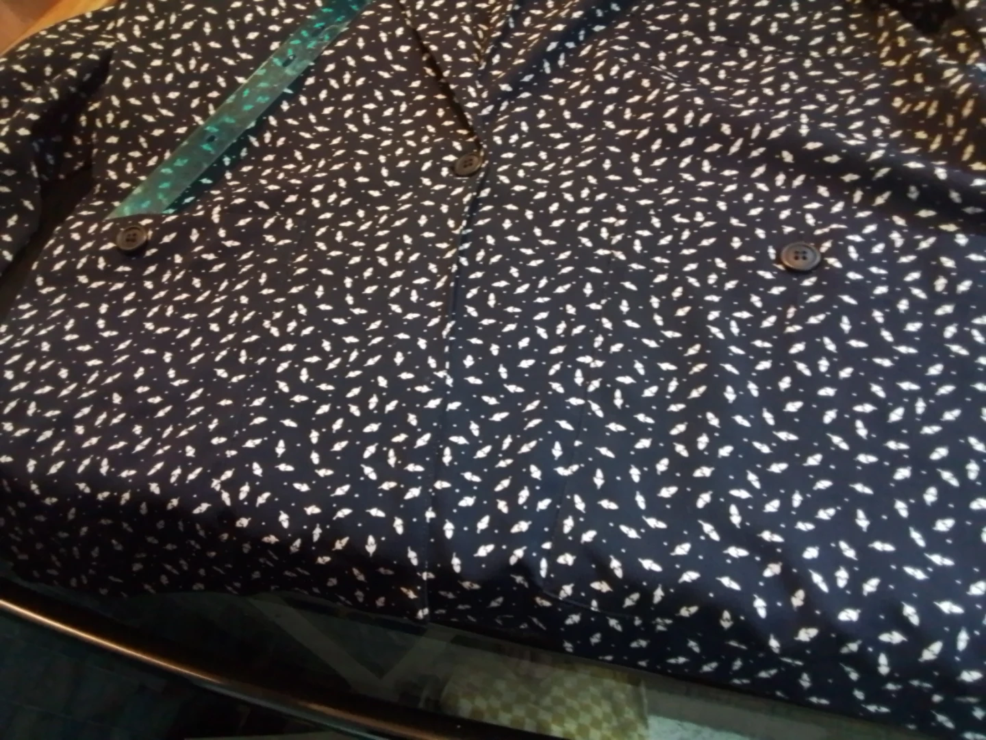 CAMICE Navy Blazer with White Leaf Pattern - Size 11/12 - photo 5