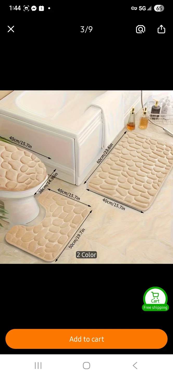 NEW 3-Piece Bath Mat Set - photo 3
