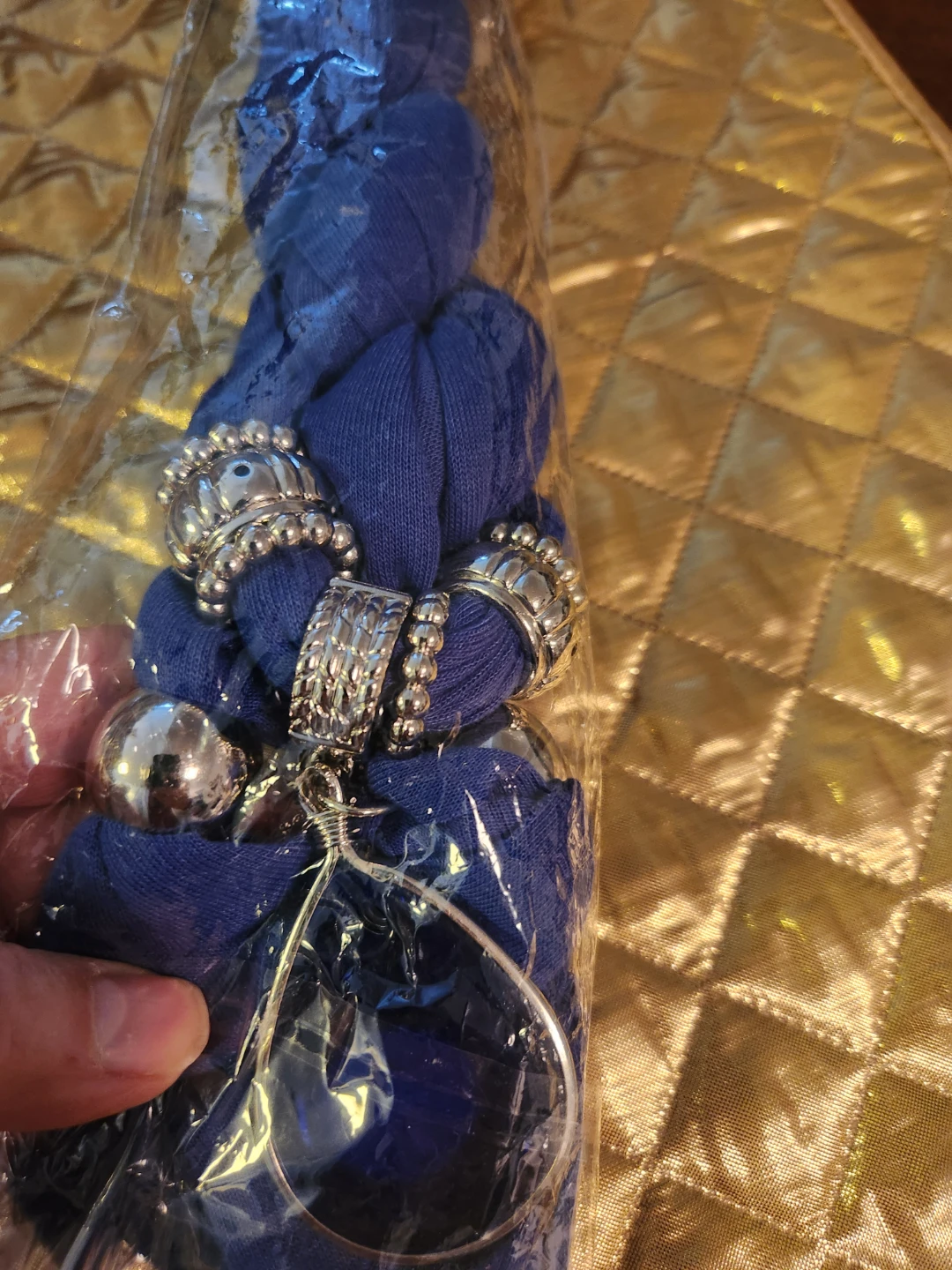Pretty Evil Eye Blue Jewelry Scarf - photo 5