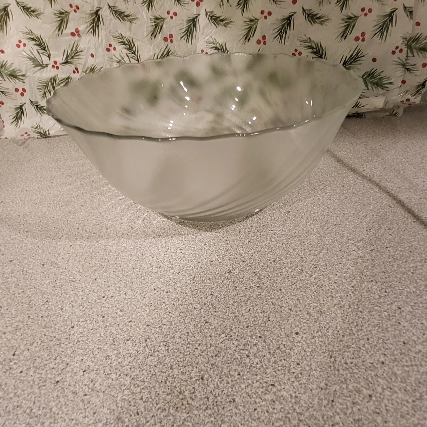 Frosted Glass Swirl Bowl