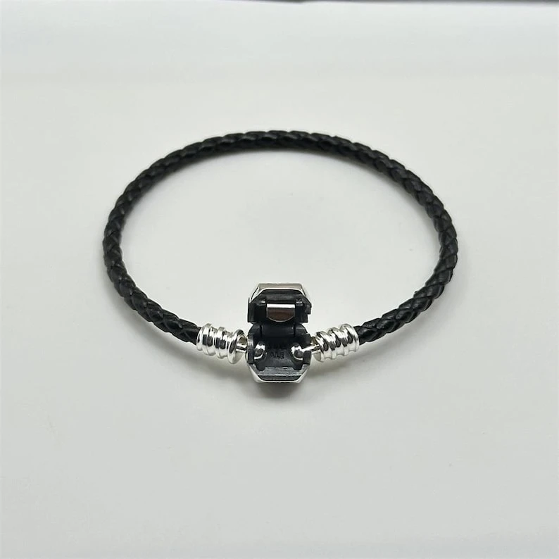 Pandora Black Leather Bracelet - photo 3