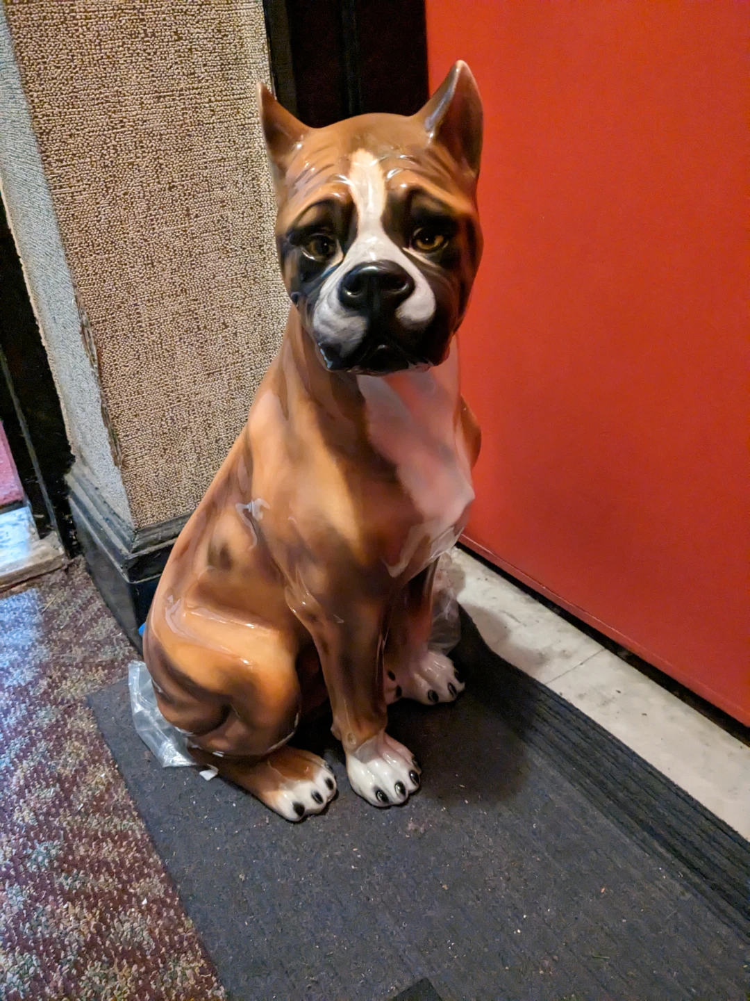 Vintage Boxer Dog Figurine Statue