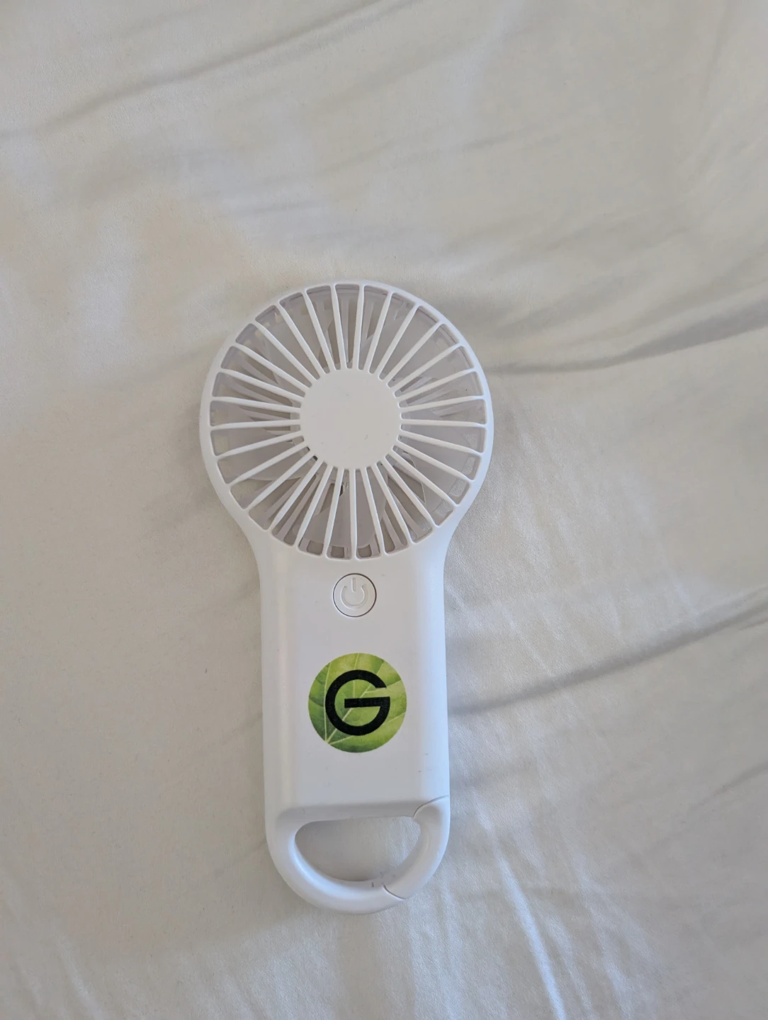 White Mini Portable Fan with 2 speeds great for summer