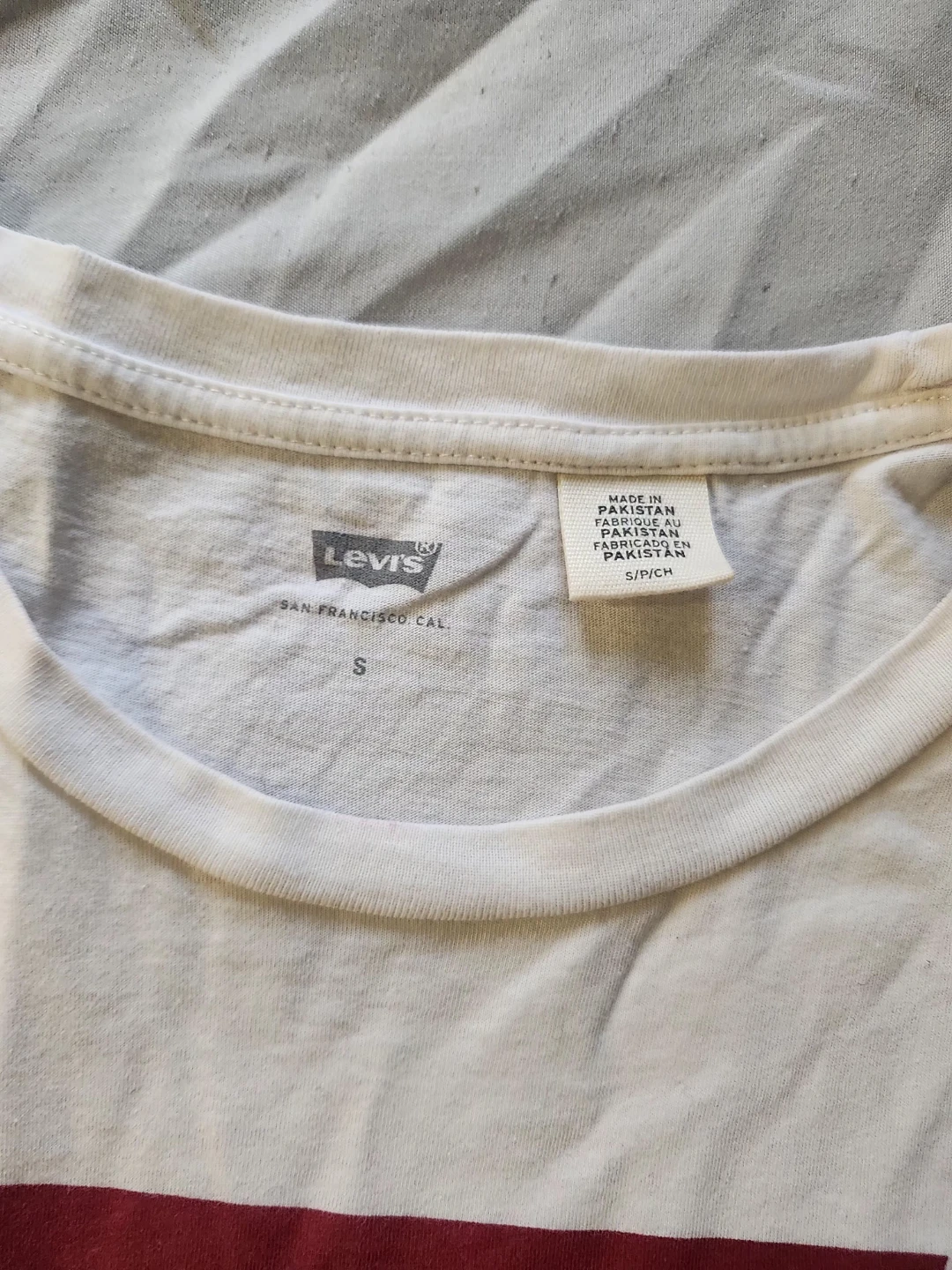 Levi's White T-Shirt with Red Logo - photo 2