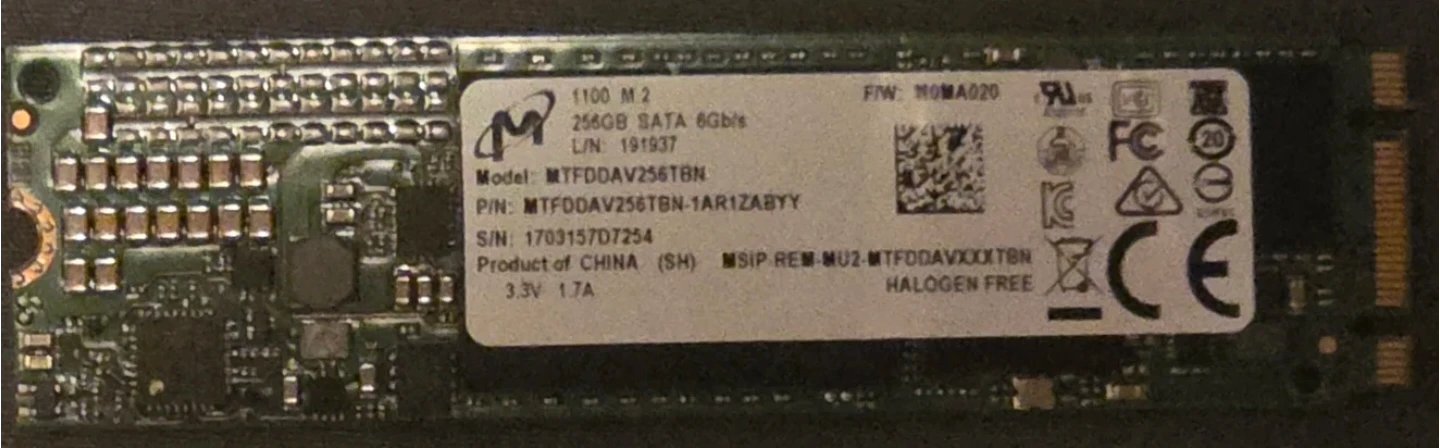 JMicron M.2 256GB SSD M.2 2280 SATA SSD - photo 3