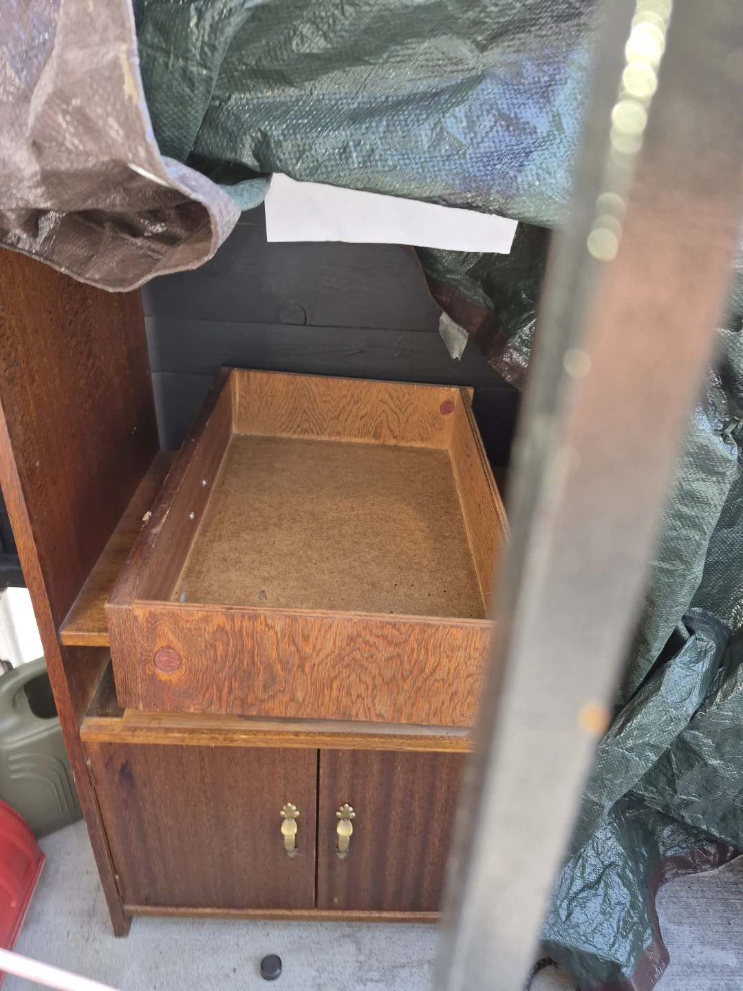 Vintage Wooden Cabinet with Drawer