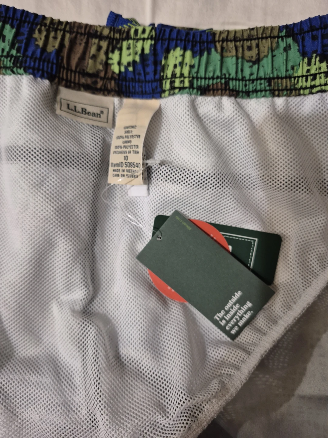 L.L. Bean camo swim trunks size 10 - photo 2