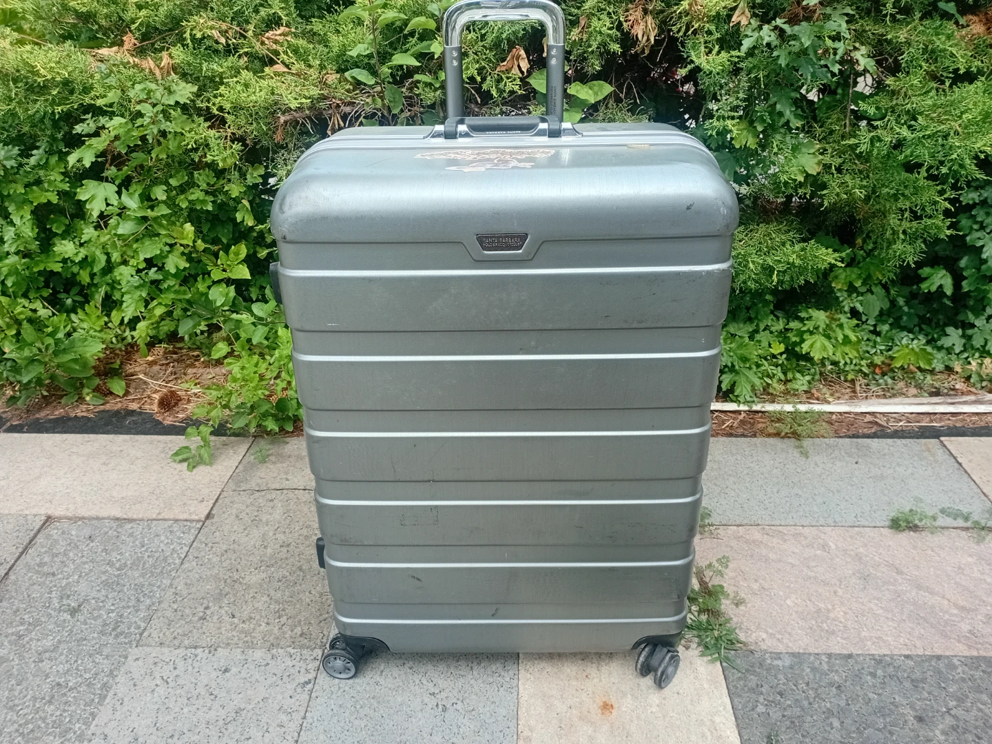 Silver Hard-Shell Spinner Suitcase - photo 4