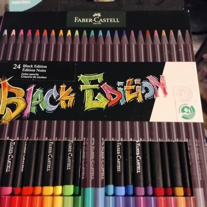 Faber-Castell 24 Black Edition Color Pencils