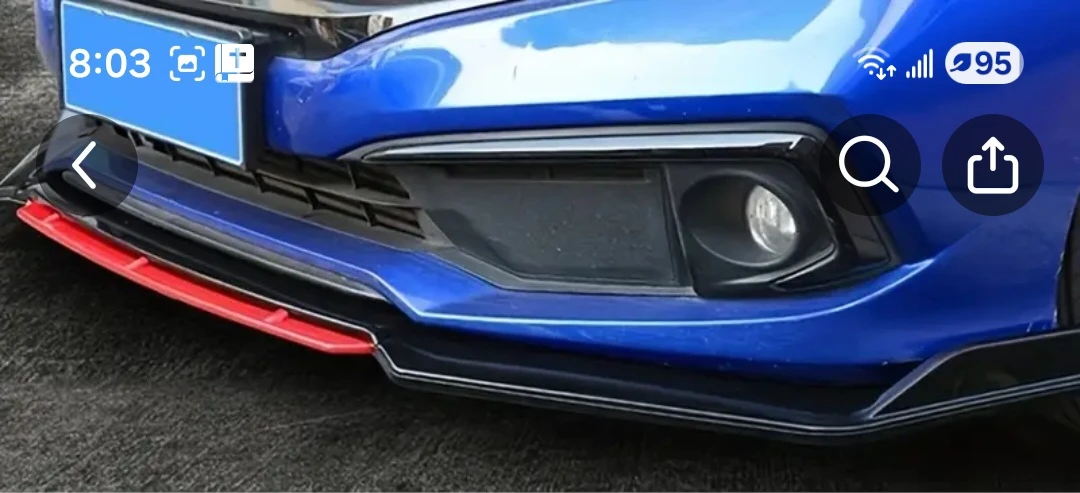 Universal Three-Section Car Front Bumper Lip Kit