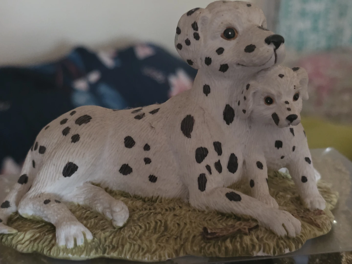 Dalmatian dog figurine with puppy - photo 2