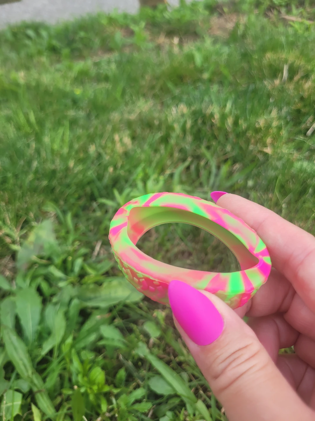 Silicone Wheel Covers - Pink & Green Swirl - photo 3