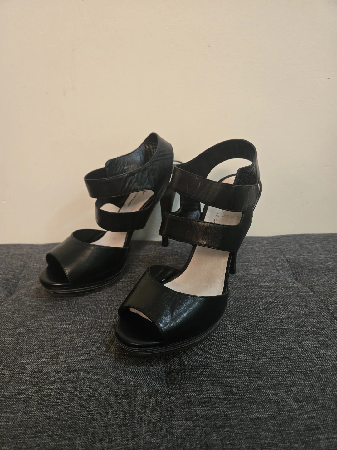 Moda Reflex Black Leather Heeled Sandals - photo 2