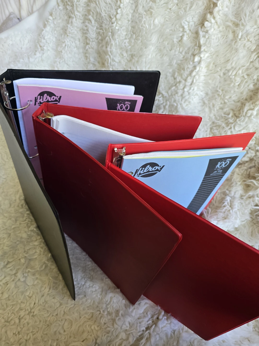 3 Binder Bundle w/ exercise books, paper and ruler - photo 3