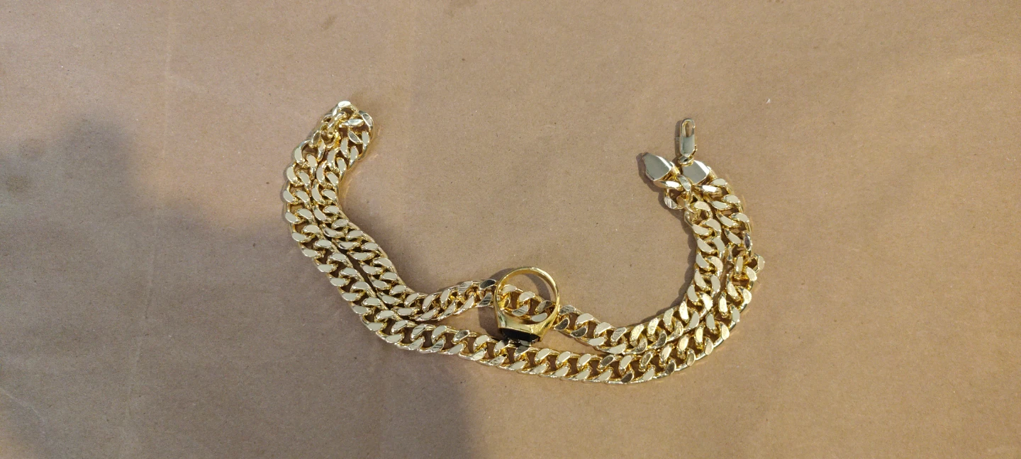 Gold tone Chain and Ring Set - photo 3