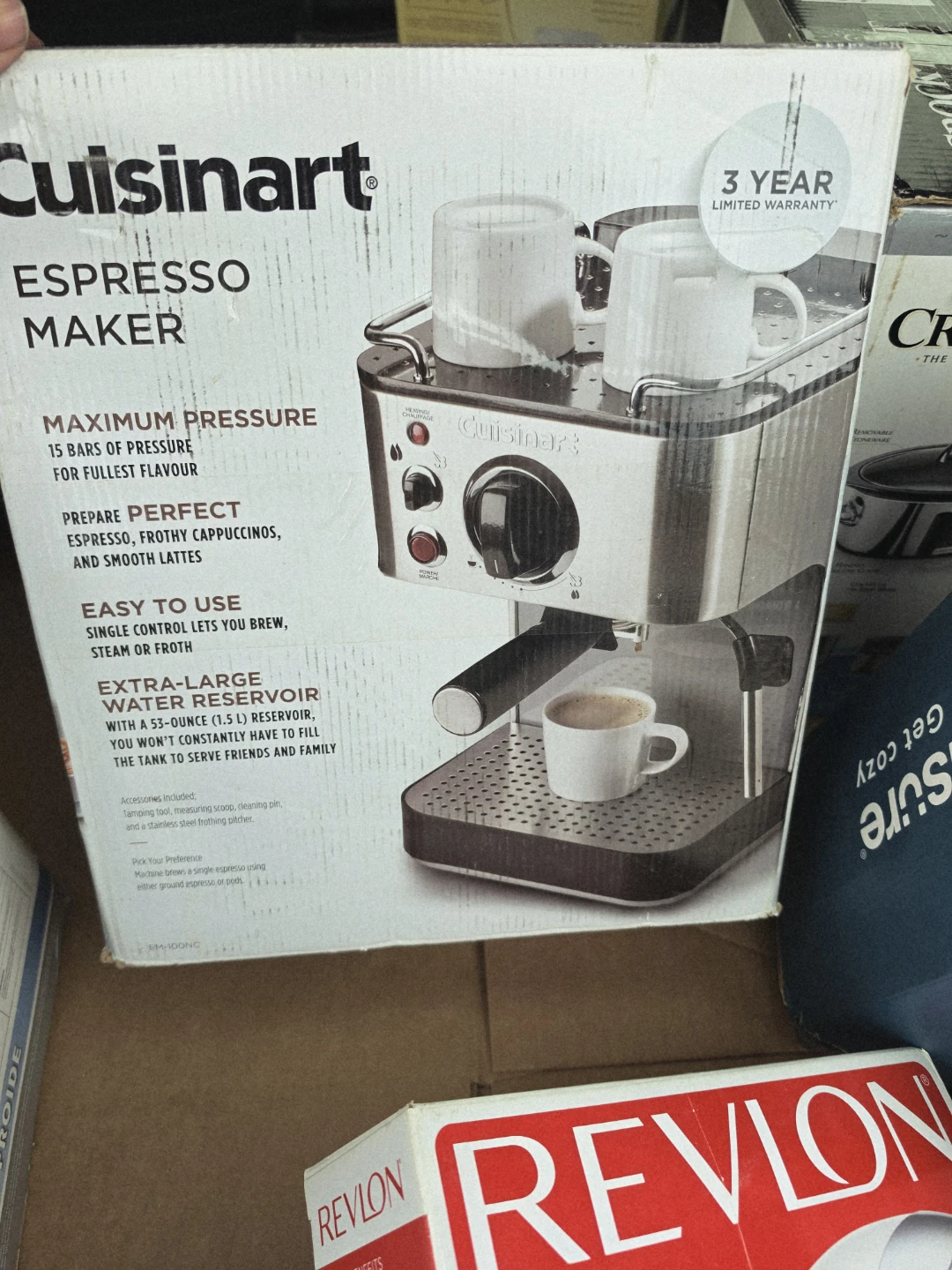 Cuisinart 15-Bar Espresso Maker Cappuccino Latte Machine