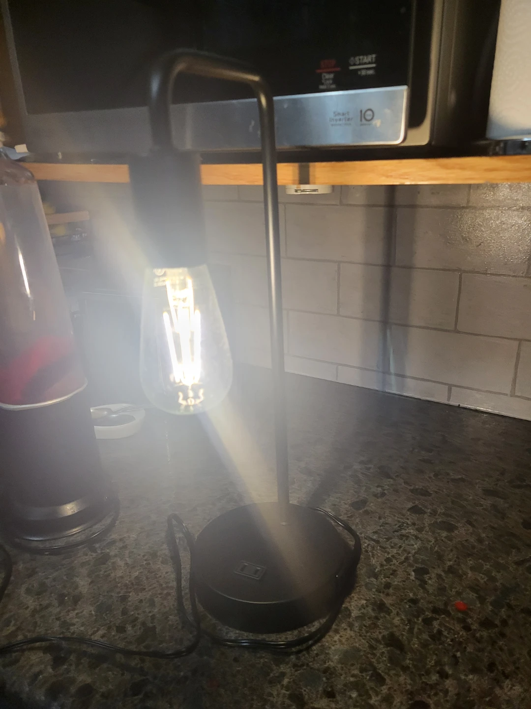 Black LED Desk Lamp with USB Ports - photo 2