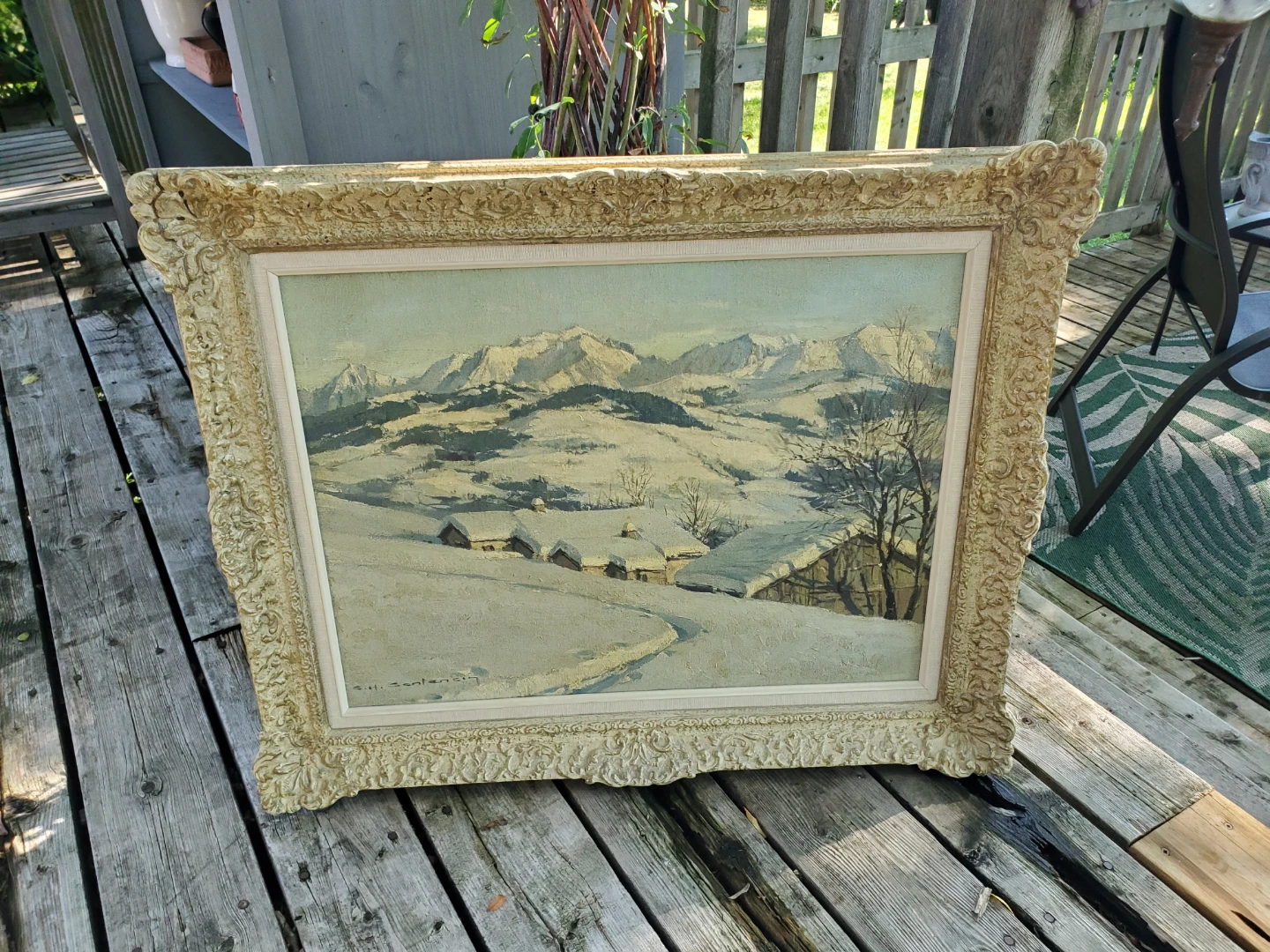 Contencin "Environ de Megève" Oil Painting 18x24
