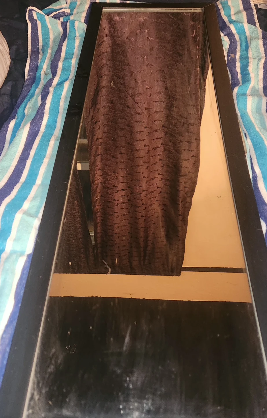 Full Length Floor Mirror – Black Frame - photo 3