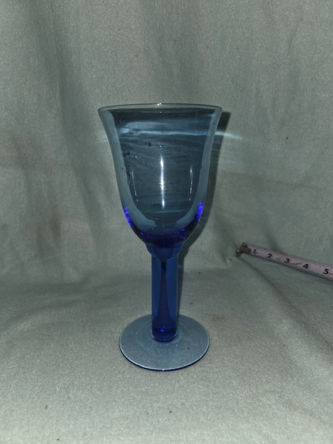 Blue Glass Goblet