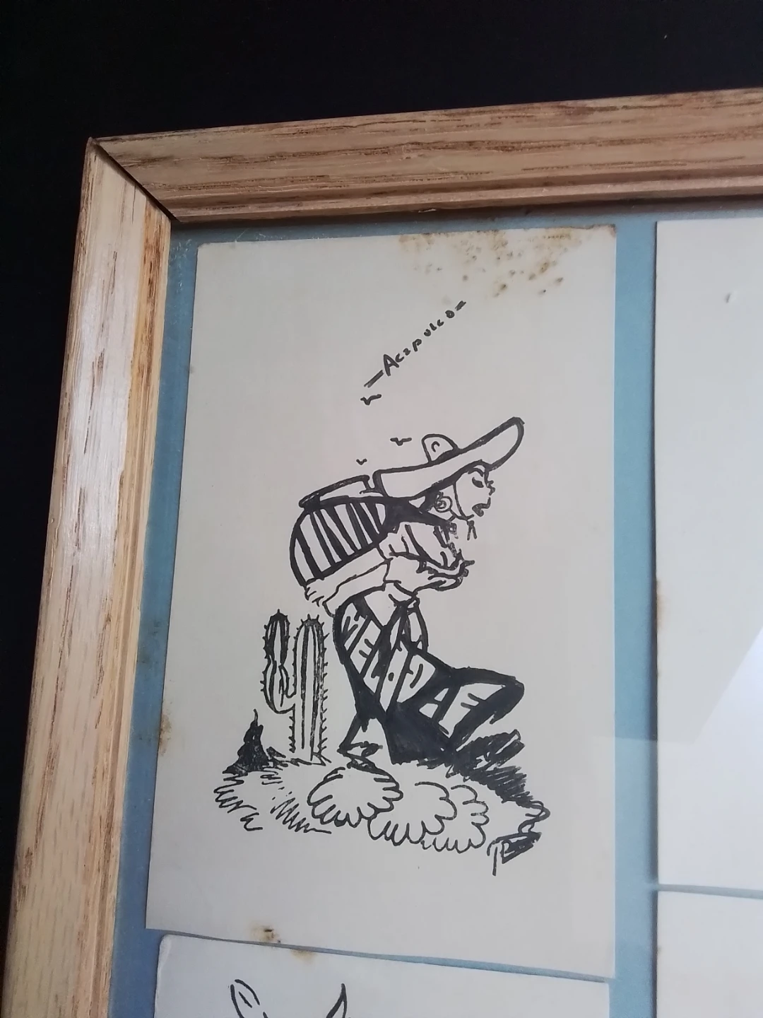 Original Signed Set of 4 Acapulco Caricature Drawings - photo 2