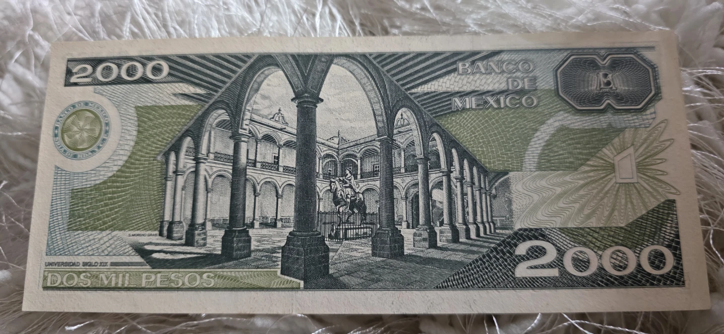 1987 Mexico 2000 Pesos Banknote - photo 2