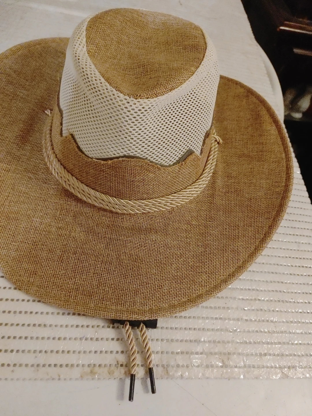 Straw Cowboy Hat with Mesh Top