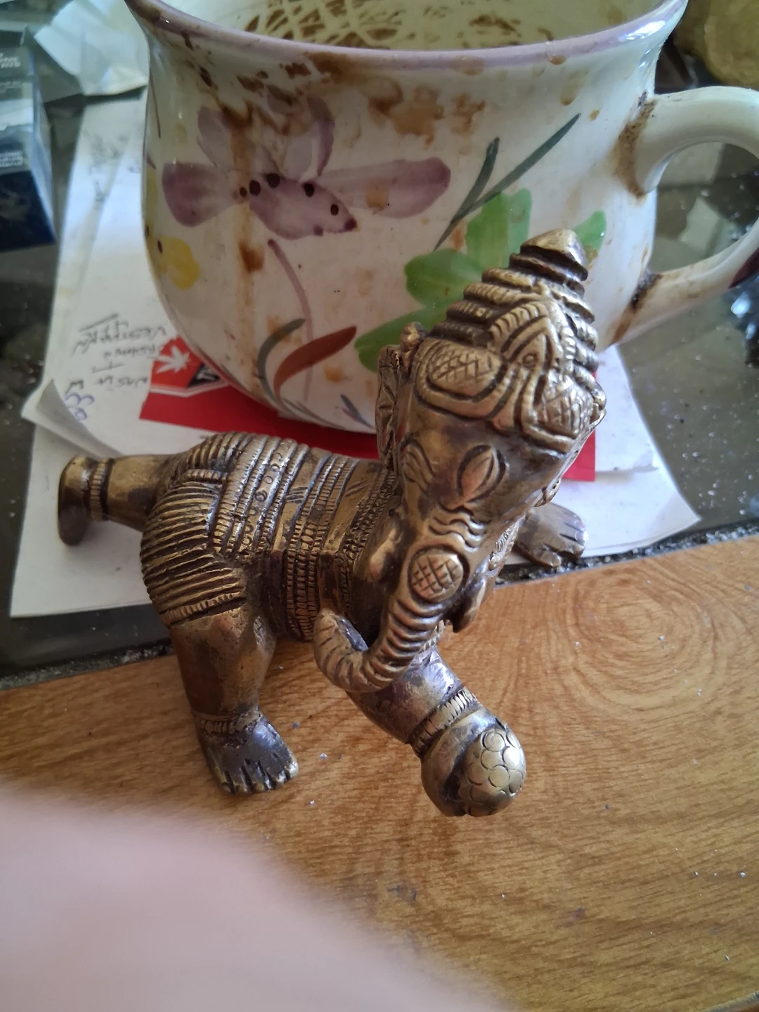 Brass Ganesha Elephant Figurine