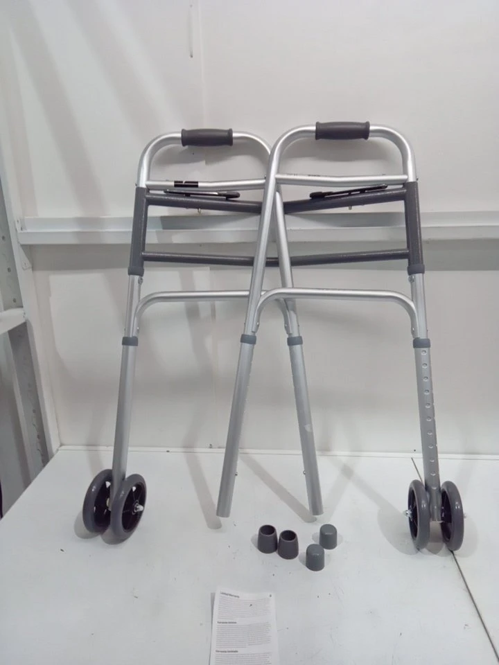 New -Medline Bariatric Folding Walker with Wheels